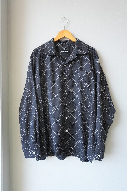 DORAMI L/S 綿シルクシャツ Chank-BLK